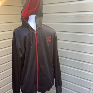 Nike Air Jordan / Jump Man Embroidered Zip Up Sweatshirt.